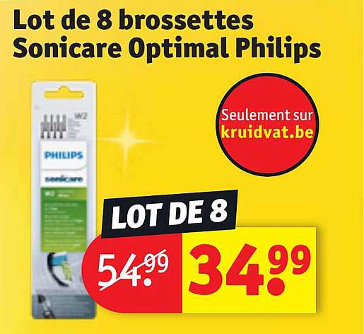 lot de 8 brossettes sonicare optimal philips