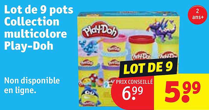 lot de 9 pots collection multicolore play-doh