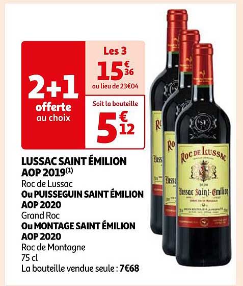 lussac saint émilion aop 2019 ou puisseguin saint émilion aop 2020 ou montage saint émilion aop 2020
