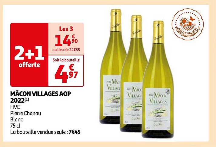 mâcon villages aop 2022 hve pierre chanau blanc