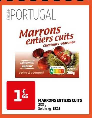 Marrons Entiers Cuits