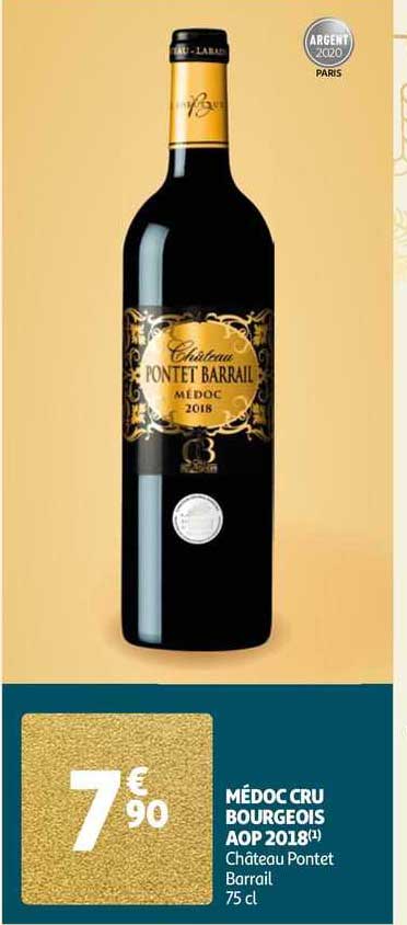 médoc cru bourgeois aop 2018 château pantet barrail