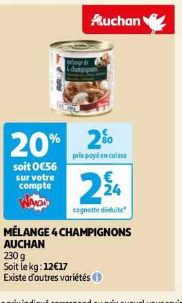 Mélange 4 Champignons Auchan