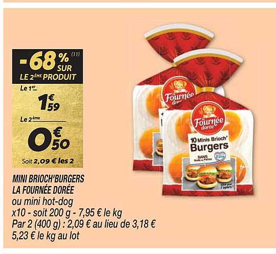 mini brioch'burgers la fournée dorée