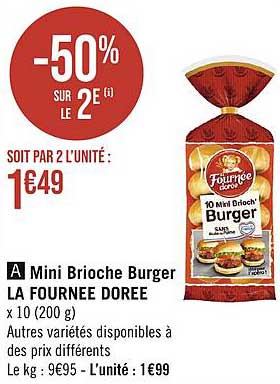 mini brioche burger la fournée dorée