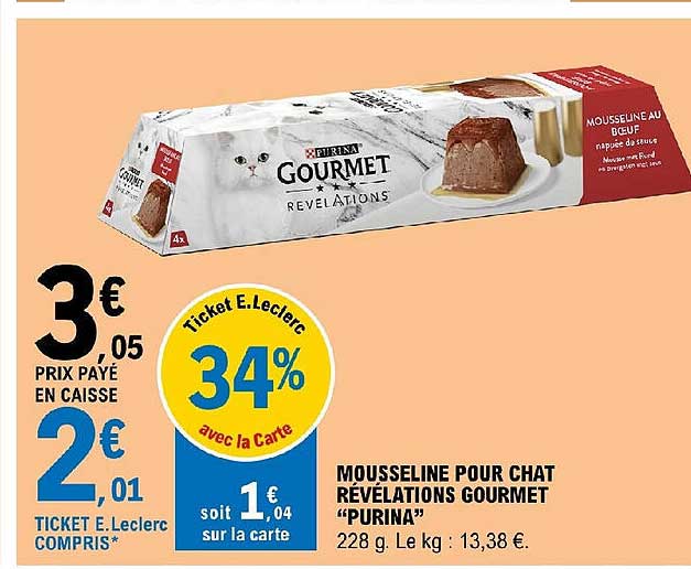 Mousseline Pour Chat Révélations Gourmet "purina"