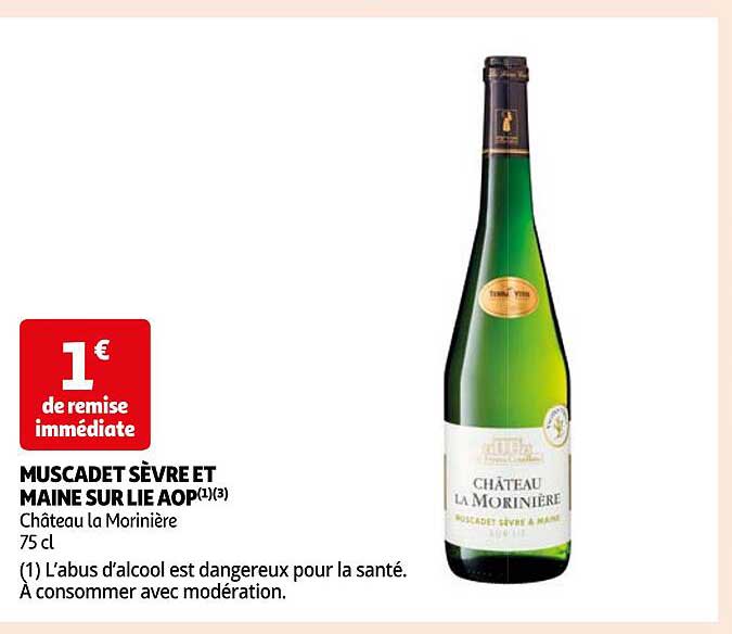 muscadet sèvre et maine sur lie aop château la morinière