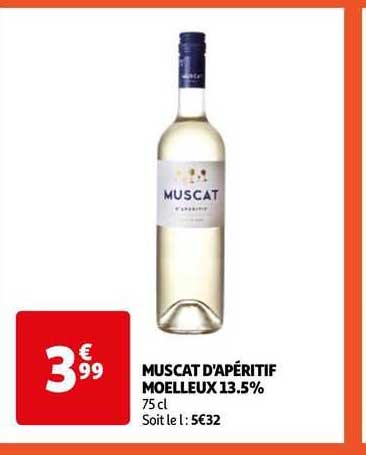 muscat d'apéritif moelleux 13,5%