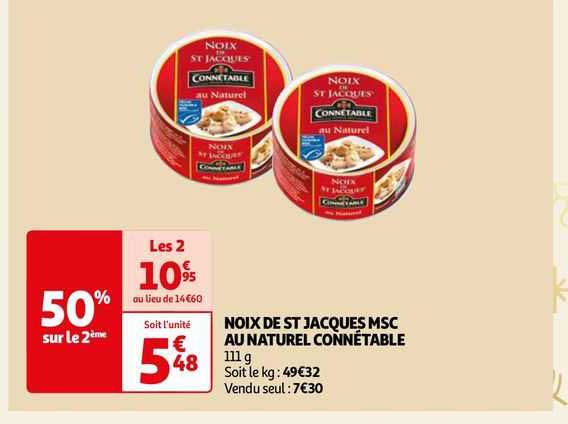 noix de st jacques msc au naturel connétable