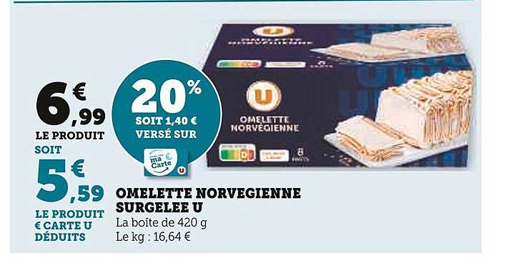 omelette norvégienne surgelée u