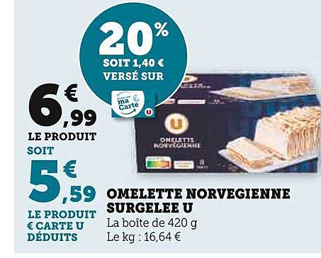 omelette norvegienne surgelée u