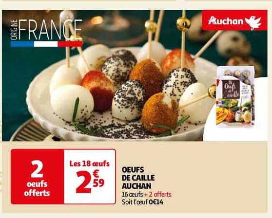 œufs de caille auchan