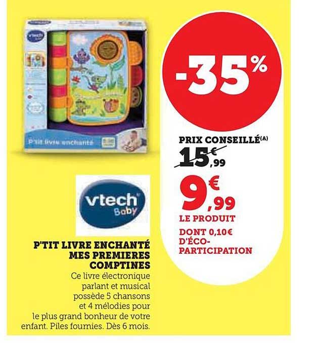 p'tit livre enchanté mes premières comptines vtech baby