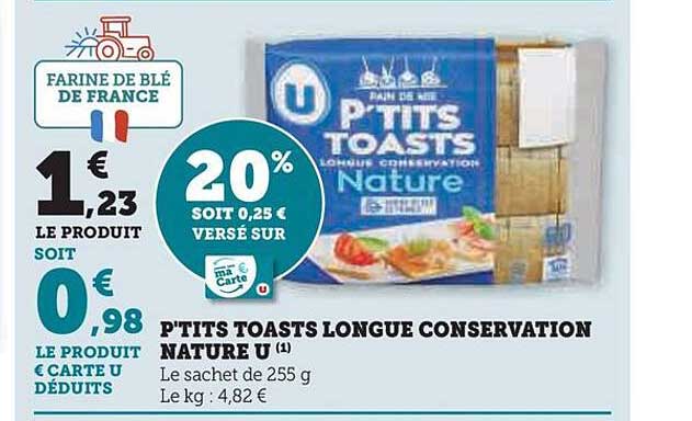 p'tits toasts longue conservation nature u