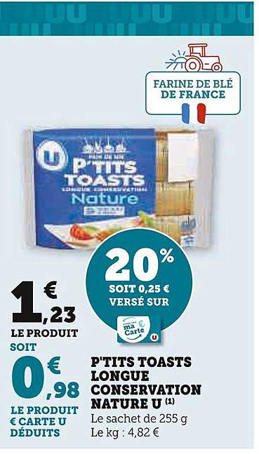 p'tits toasts longue conservation nature u