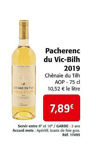 pacherenc du vic-bilh 2019 chênaie du tilh aop