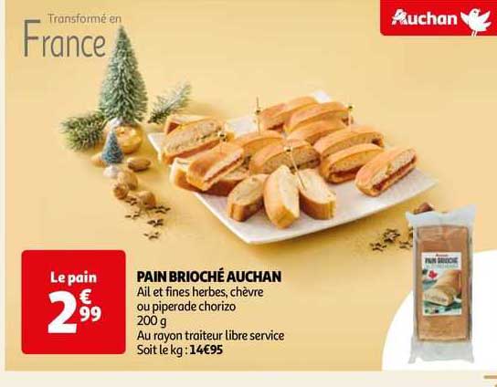 Pain Brioché Auchan