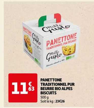 Panettone Traditionnel Pur Beurre Bio Alpes Biscuits