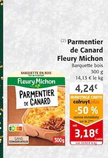 parmentier de canard fleury michon