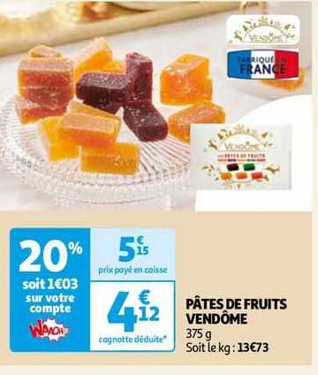 pâtes de fruits vendôme