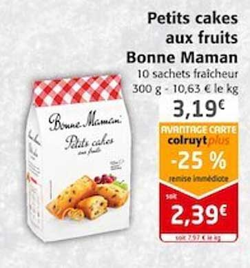 petits cakes aux fruits bonne maman
