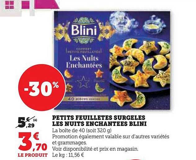 petits feuilletés surgelés les nuits enchantées blini