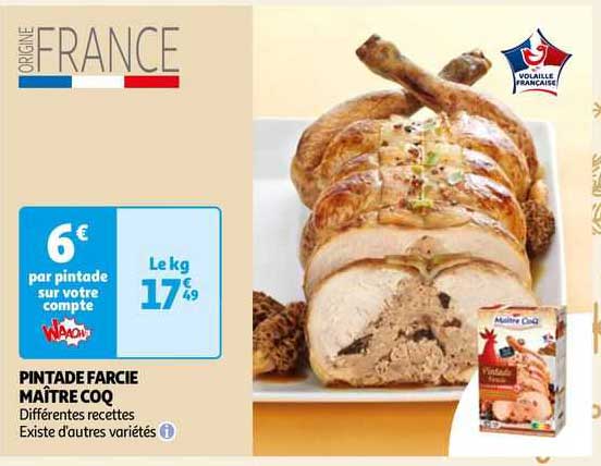 pintade farcie maître coq