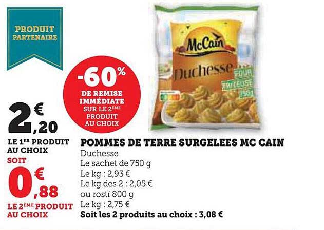 pommes de terre surgelées mc cain