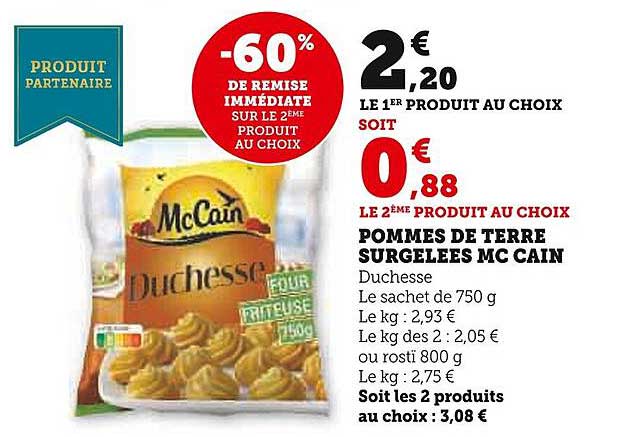 pommes de terre surgelées mc cain
