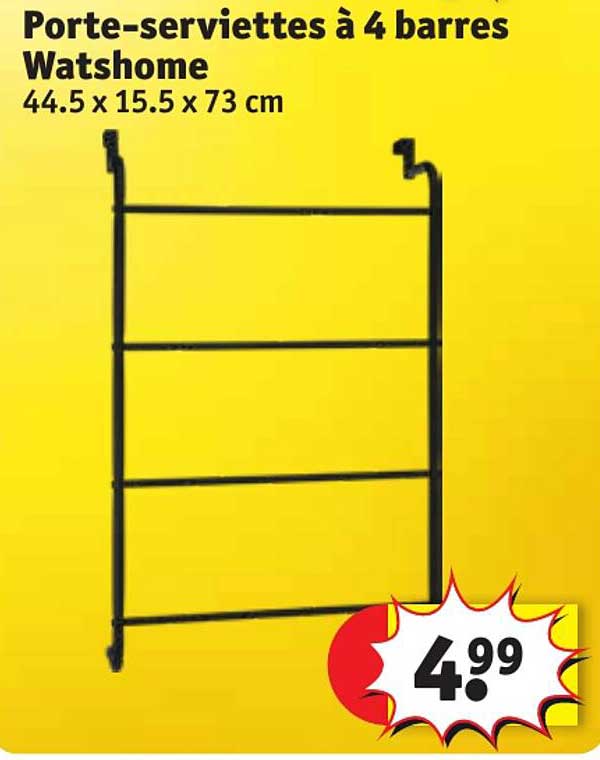 porte-serviettes à 4 barres watshome