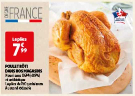 poulet rôti dans nos magasins