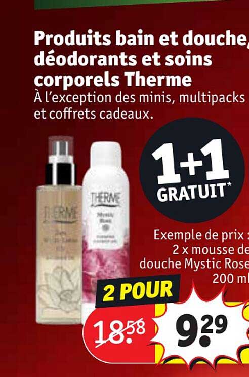 produits bain et douche, déodorants et soins corporels therme