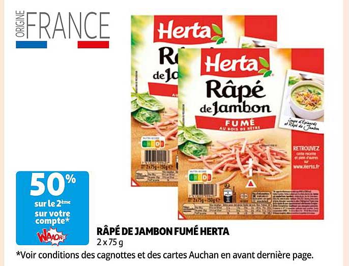 Râpé De Jambon Fumé Herta
