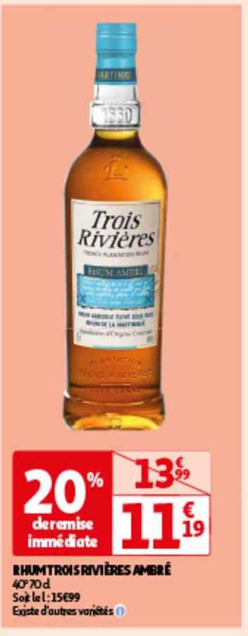 rhum trois rivières ambré