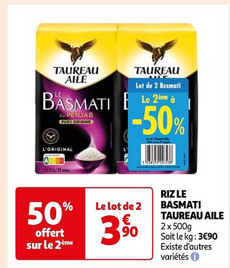 Riz Le Basmati Taureau Ailé