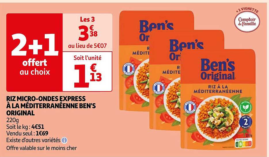 riz micro-ondes express à la méditerranéenne ben's original