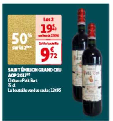 saint émilion grand cru aop 2017 château petit bart