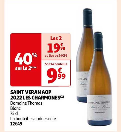 saint véran aop 2022 les charmones domaine thomas blanc