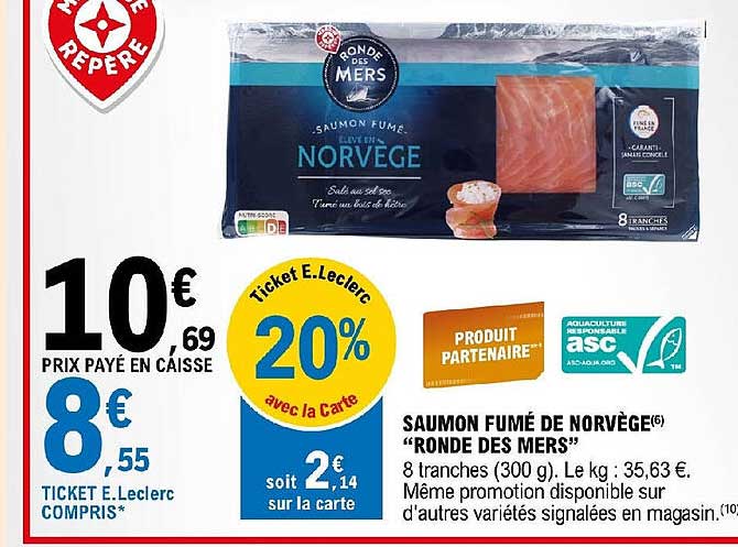 saumon fumé de norvège "ronde des mers"