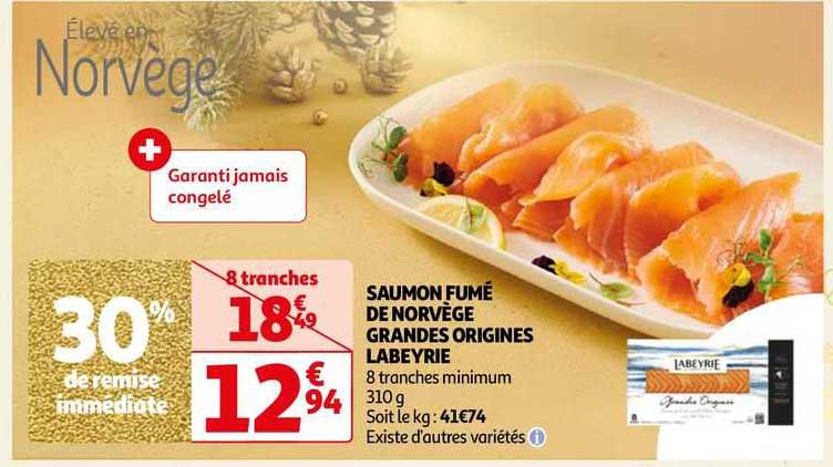 saumon fumé de norvège grandes origines labeyrie