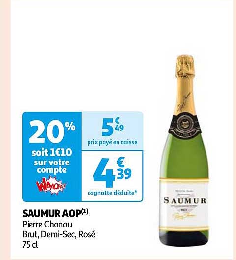 saumur aop pierre chanau brut, demi-sec, rosé