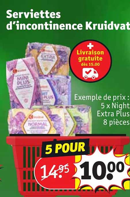 serviettes d'incontinence kruidvat