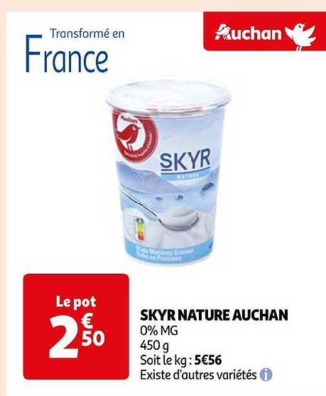 Skyr Nature Auchan