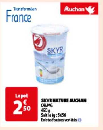 Skyr Nature Auchan