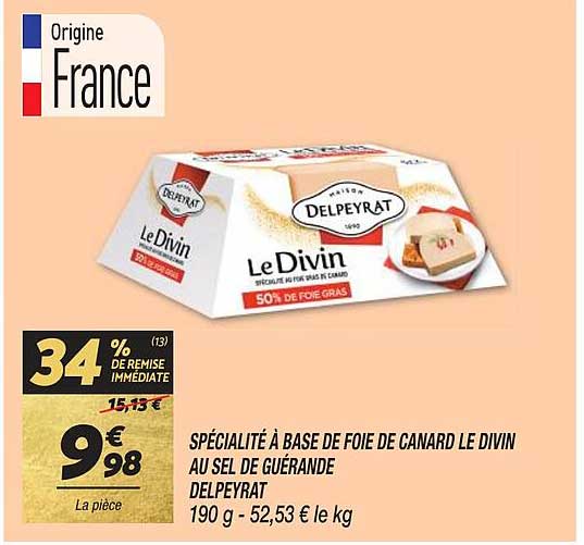 spécialité à base de foie de canard de divin au sel de guérande delpeyrat