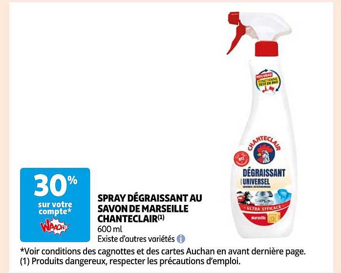 Spray Dégraissant Au Savon De Marseille Chanteclair