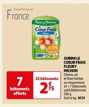 surimi le cœur frais fleury michon