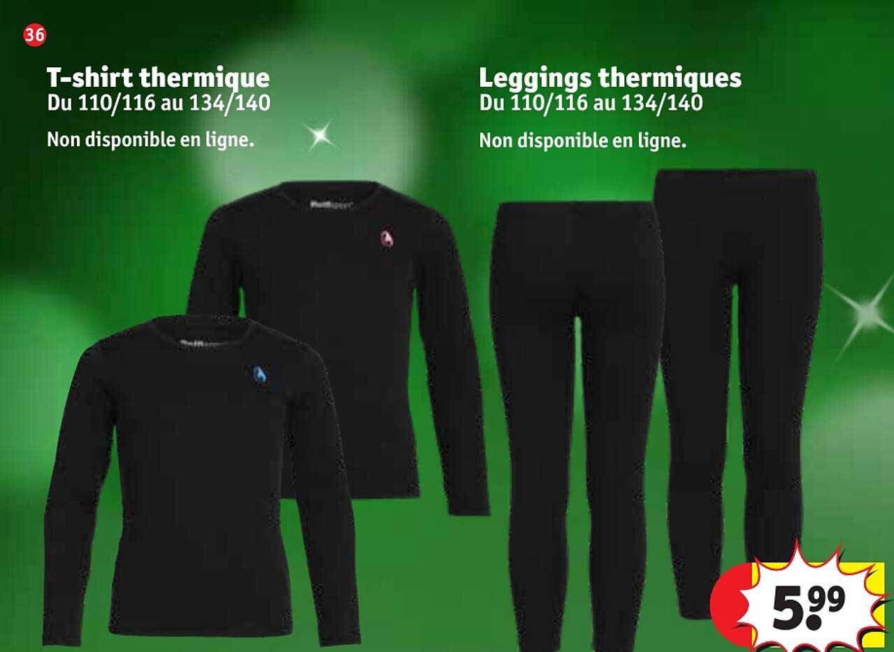 t-shirt thermique, leggings thermiques