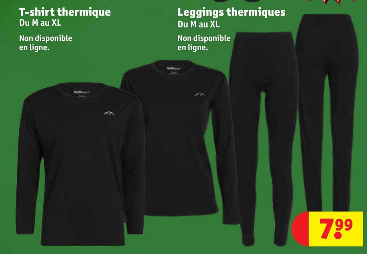t-shirt thermique, leggings thermiques