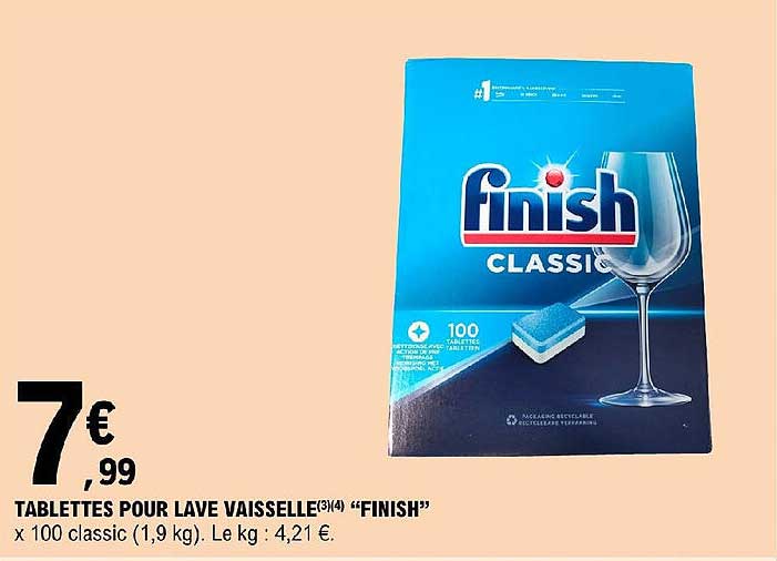 tablettes pour lave vaisselle "finish"